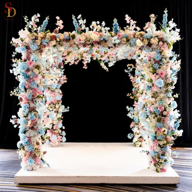 Pastel flower archway